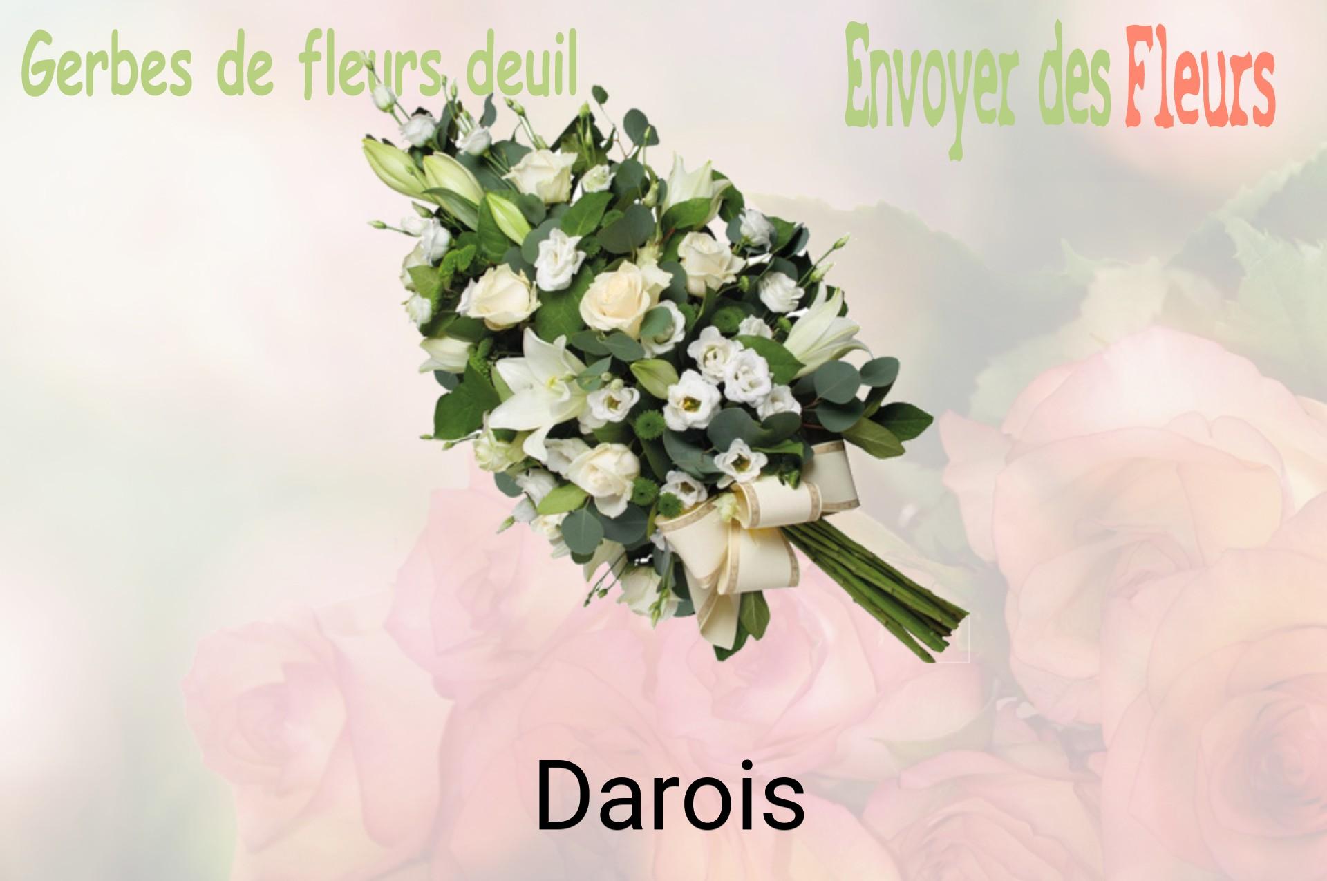 Gerbe de fleurs de deuil livrée à Darois